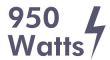 Puissance 950 watts