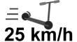 Vitesse Trotinette 25 km/h