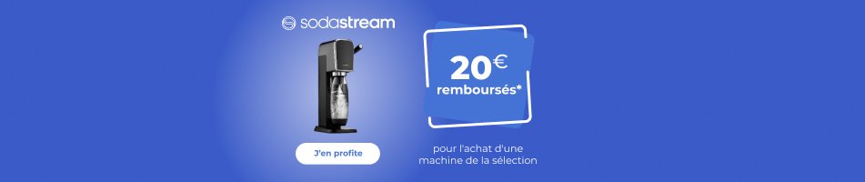 20? remboursés pour l'achat d'une machine Sodastream de la sélection