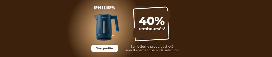 40% remboursés sur le 2eme produit acheté simultanément de la sélection