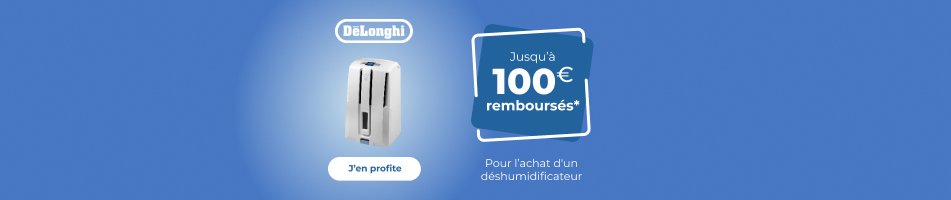 Jusqu'à 100? remboursés pour l'achat d'un déshumidificateur De'Longhi